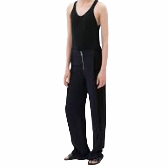 Zara Career Pant Small Zip Front Wide leg Tuxedo - Picture 1 of 8